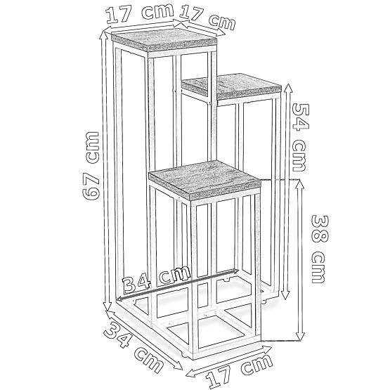 Stojak na kwiaty Munir czarny marmur