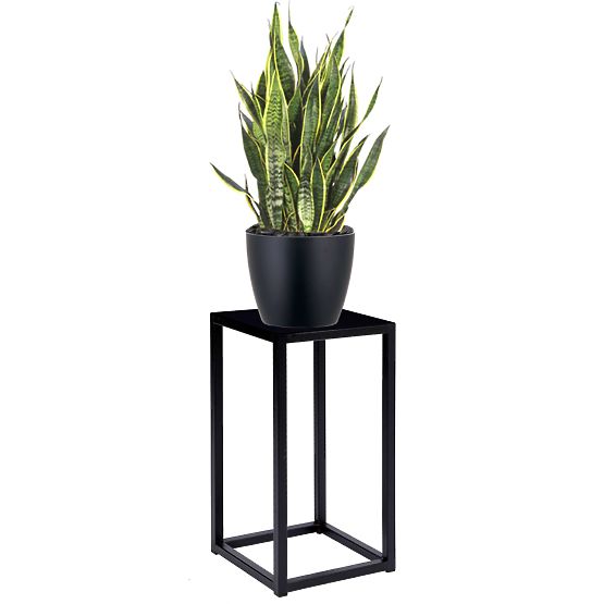 Stojak na kwiaty Piatto loft 40 cm czarny
