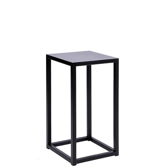 Stojak na kwiaty Piatto loft 40 cm czarny