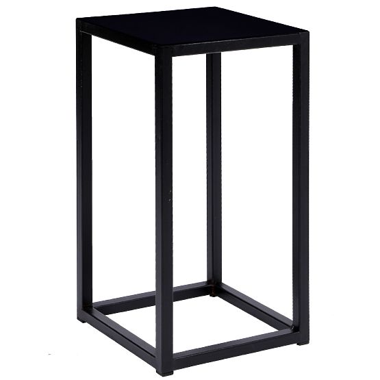 Stojak na kwiaty Piatto loft 40 cm czarny