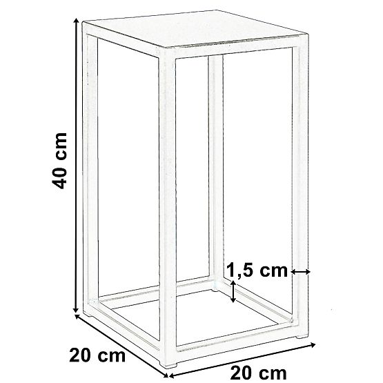 Stojak na kwiaty Piatto loft 40 cm czarny