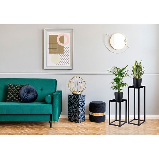 Stojak na kwiaty Piatto loft 60 cm czarny