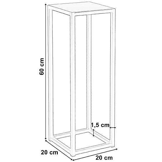Stojak na kwiaty Piatto loft 60 cm czarny