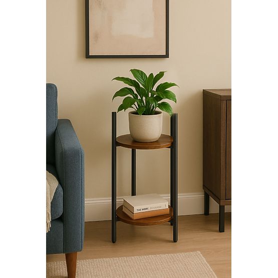 Stojak na kwiaty stojący stojak na kwiaty dekoracja 2 poziomy loft ModernHome