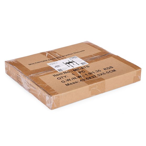 Stojak na kwiaty, stojak na kwiaty, dekoracja, 2 poziomy, czarny, ModernHome