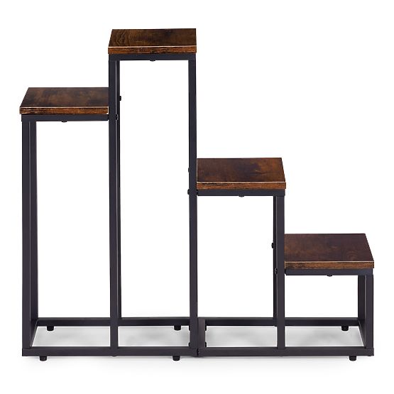 Stojak na kwiaty z 4 półkami loft ModernHome