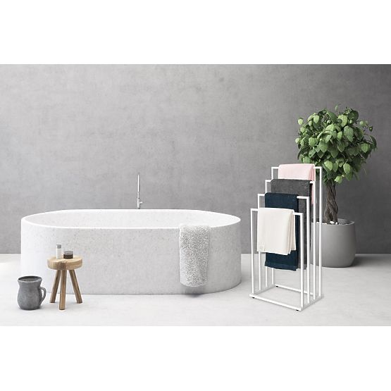 Stojak na ręczniki z 4 ramionami Neli biały