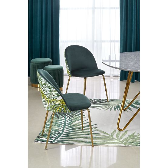 Stół BONELLO, blat - szary marmur, nogi - złote (2p=1ks)