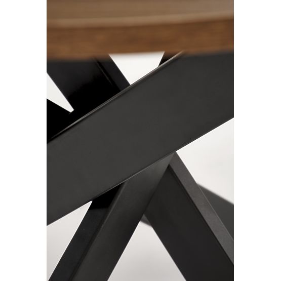 Stół EDGAR, blat - orzechowy, nogi - czarne (2p=1szt)