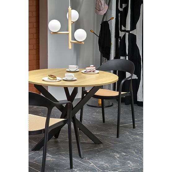 Stół EDGAR, blat - złoty dąb, nogi - czarne (2p=1szt)