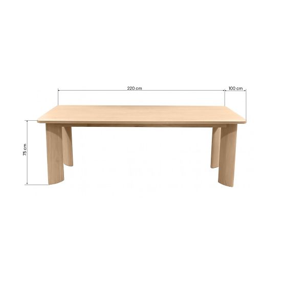 Stół jadalniany Bali 220 cm, kremowo-biały