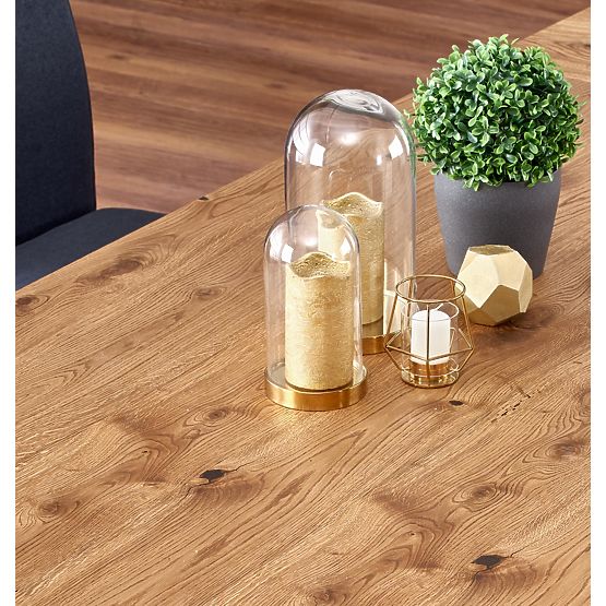 Stół jadalniany PEREZ - jasny dąb/czarny