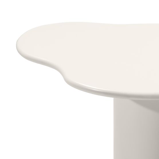 Stół jadalniany Pinar 180 cm, szaro-beżowy, zaokrąglone kształty