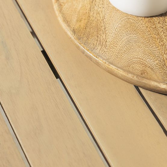 Stół ogrodowy Fioli okrągły 100 cm, drewno akacjowe FSC, biały