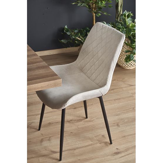 Stół rozkładany BERLIN 140-180 cm, blat - orzechowy, rama - czarna (2p=1szt)