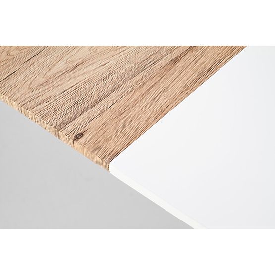 Stół rozkładany CALIBER biały / dąb san remo (1p=1szt)