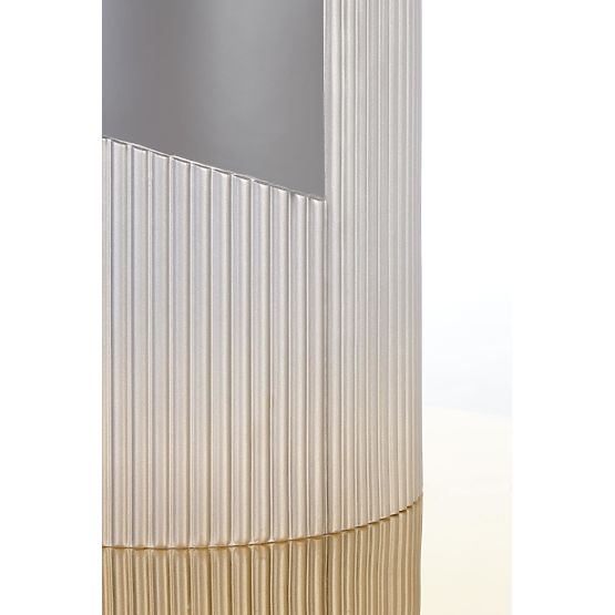 MUSCAT stół rozkładany blat - szary marmur, noga - jasnoszara / złota