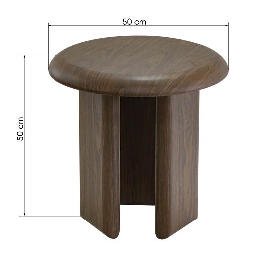 Stolik boczny Keo 50 cm, ciemny orzech