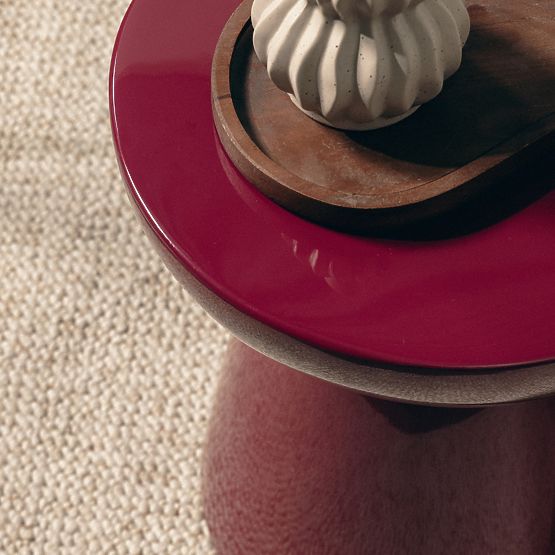 Stolik boczny Logan 40 cm, burgund/czereśnia, połysk