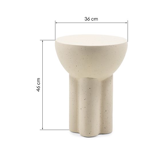 Stolik boczny Poppy, betonowy, efekt granitu