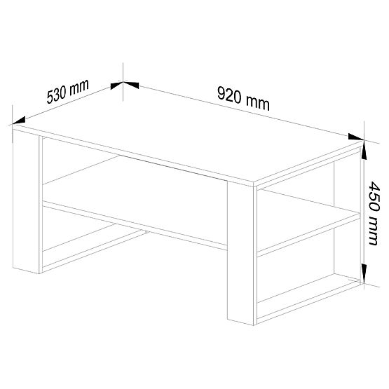 STOLIK KAWOWY ALEX DĄB ARTISAN / CZARNY