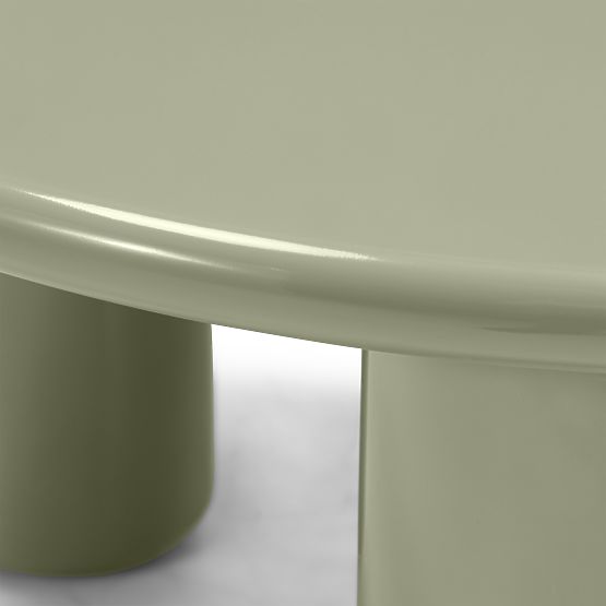 Stolik kawowy Blair 80 cm, oliwkowy, połysk