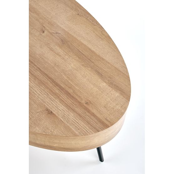 Stolik kawowy Carolina - czarny/złoty dąb