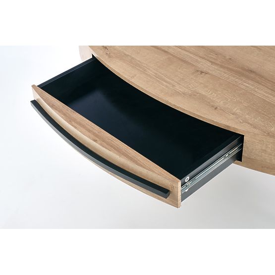 Stolik kawowy Carolina - czarny/złoty dąb