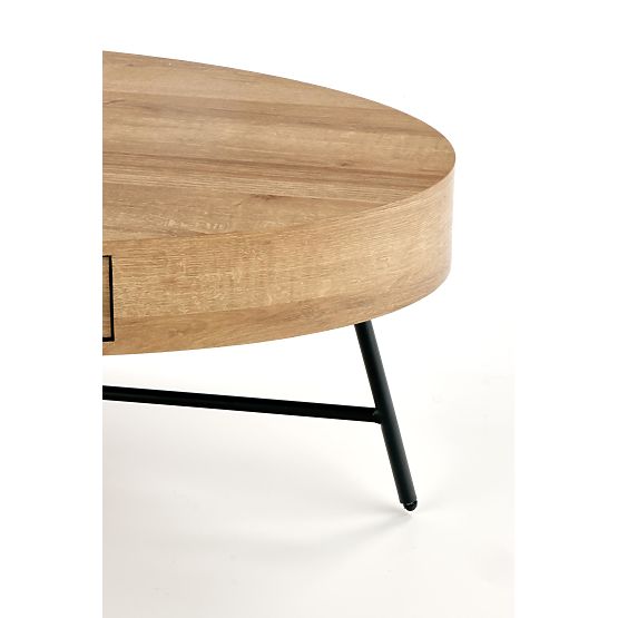 Stolik kawowy Carolina - czarny/złoty dąb