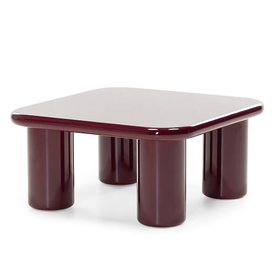 Stolik kawowy Cherry 70 cm, burgund/wiśnia, połysk