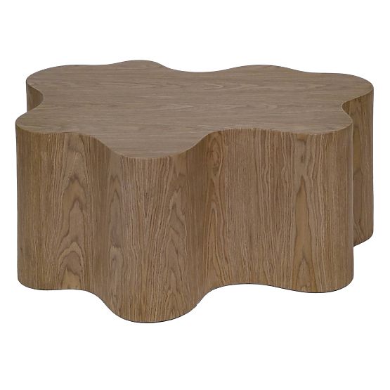 Stolik kawowy Cosmo 90 cm, orzech, zaokrąglony kształt