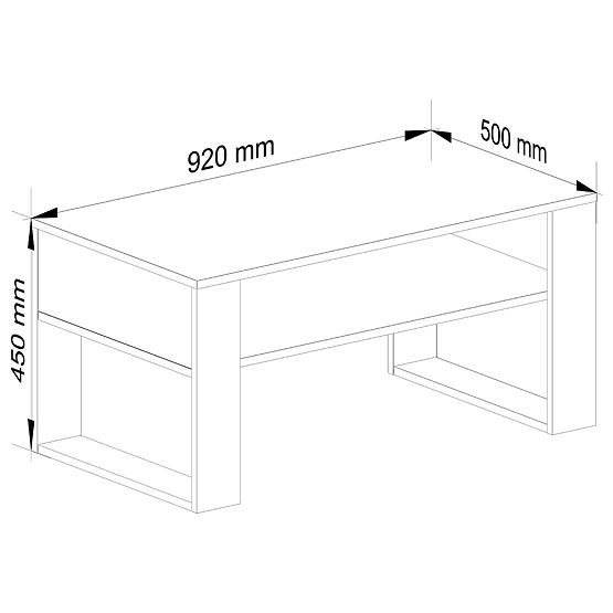STOLIK KAWOWY DOMI DĄB ARTISAN / BIAŁY