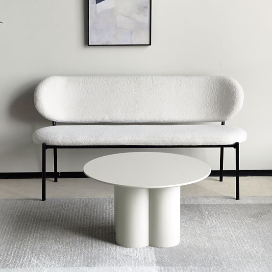 Stolik kawowy Lazaro 80 cm, okrągły, szaro-beżowy