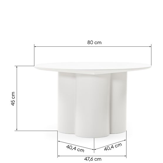 Stolik kawowy Lazaro 80 cm, okrągły, szaro-beżowy