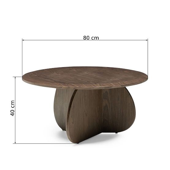 Stolik kawowy Noku 80 cm, ciemny orzech