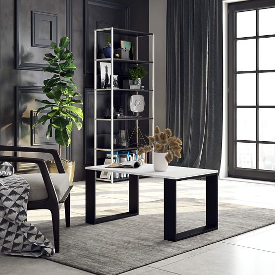 STOLIK KAWOWY NOX BIAŁY / CZARNY