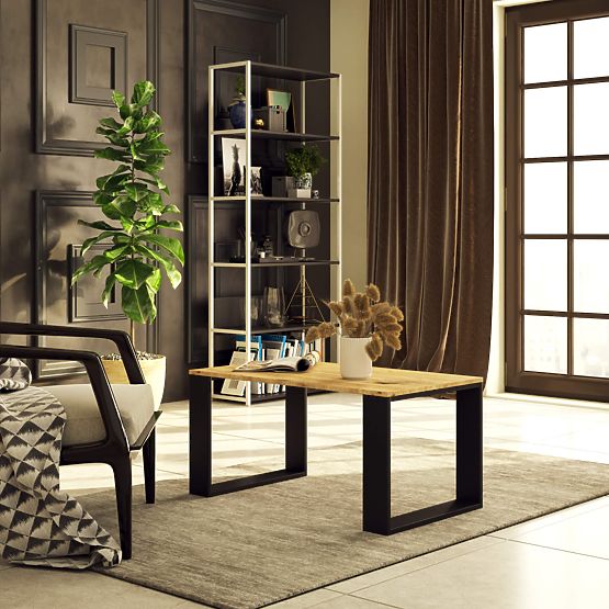 STOLIK KAWOWY NOX DĄB ARTISAN / CZARNY