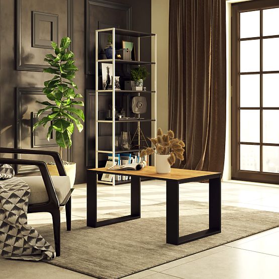 STOLIK KAWOWY NOX DĄB CRAFT / CZARNY