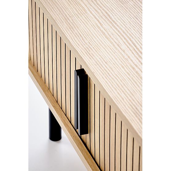 Stolik konferencyjny ANGELINA, naturalny / czarny (1p=1szt)