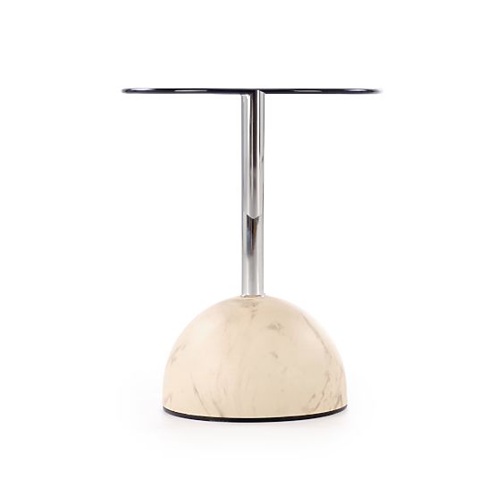 Stolik konferencyjny ARIANA, beżowy marmur / brązowy (2szt=1szt)