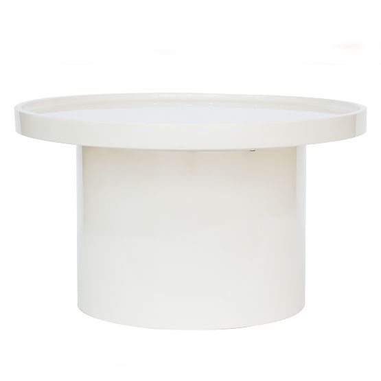 Stolik konferencyjny Chia, 70 cm, biały, błyszczący