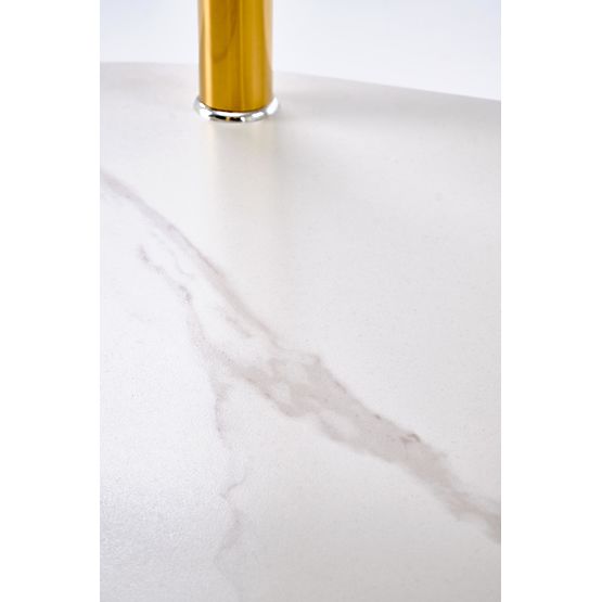 Stolik konferencyjny DUCAT, biały marmur / transparentny / złoty (2p=1szt)