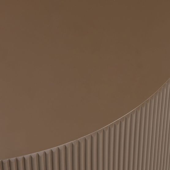 Stolik konferencyjny Ermanno, 90 cm, mocha, żłobiony
