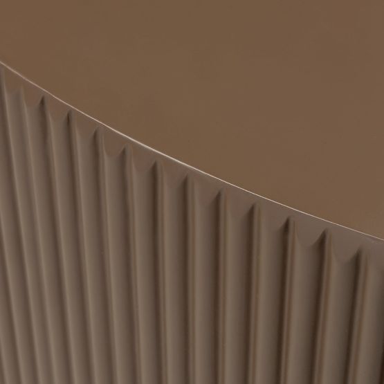 Stolik konferencyjny Ermanno, 90 cm, mocha, żłobiony