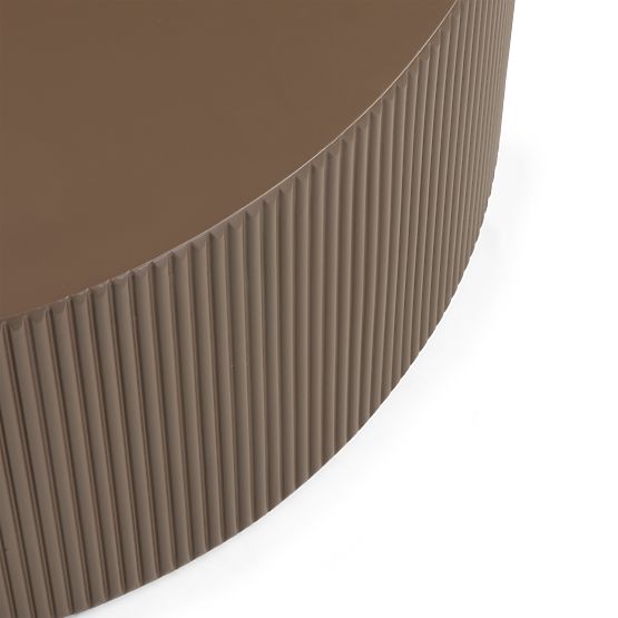 Stolik konferencyjny Ermanno, 90 cm, mocha, żłobiony