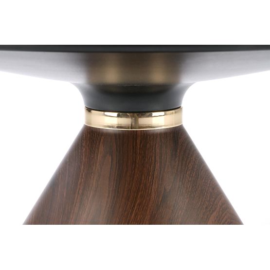 Stolik konferencyjny GENESIS biały marmur / orzechowy / złoty (2p=1szt)