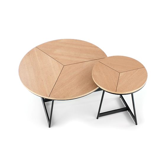 Stolik konferencyjny KARIDA dąb naturalny/czarny (1p=1szt)