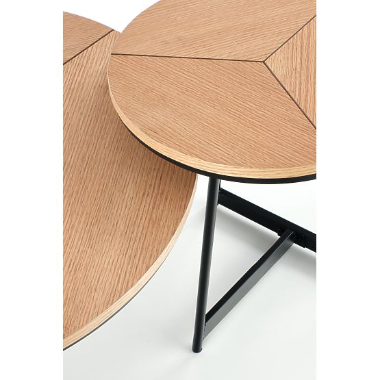 Stolik konferencyjny KARIDA-S dąb naturalny/czarny (1p=1szt)