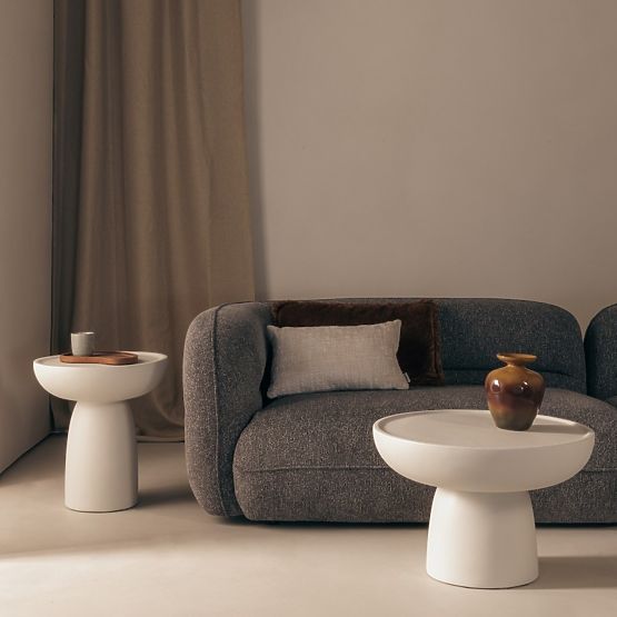 Stolik konferencyjny Lagoon 60 cm, beżowy, matowy