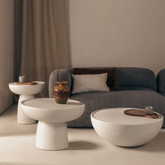 Stolik konferencyjny Lagoon 60 cm, beżowy, matowy